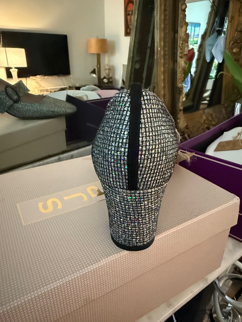 SJP by Sarah Jessica Parker Iridescent Glitter Mary Jane Pump - Picture 5 of 16